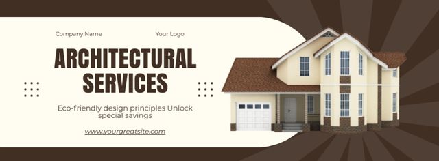 Plantilla de diseño de Architectural Services Offer With Special Savings Facebook cover 