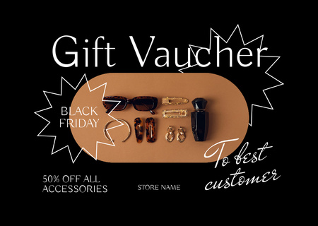 Stylish Accessories Sale on Black Friday Card – шаблон для дизайна