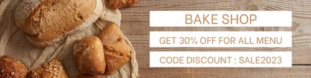 Bake Shop Promotion with Discount Offer Twitter Design Template