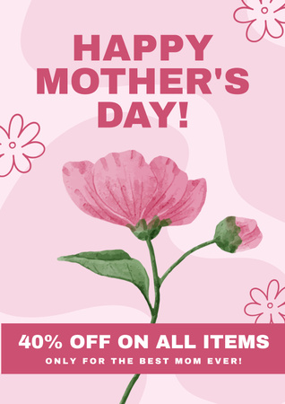 Mother's Day Special Discount Offer Poster Design Template