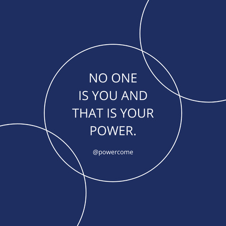 You Are Powerful Affirmational Blue Instagram Design Template