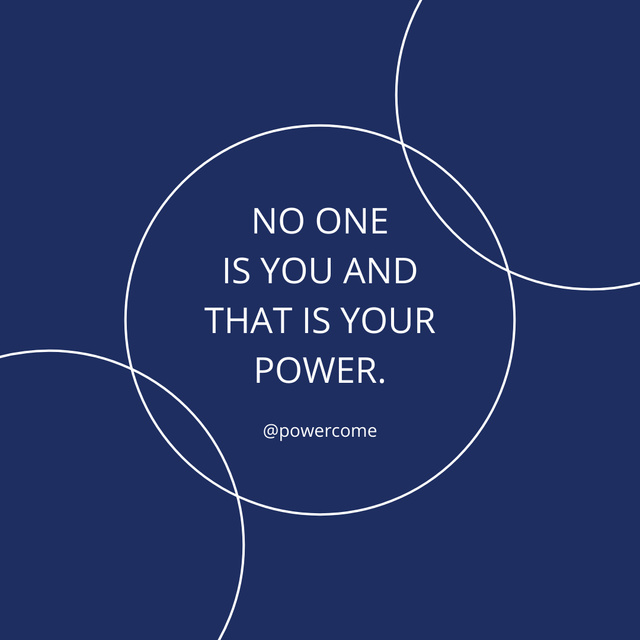 Plantilla de diseño de You Are Powerful Affirmational Blue Instagram 