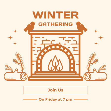 Platilla de diseño Winter Gathering Invite Instagram