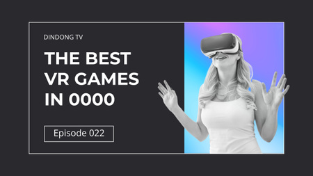 Plantilla de diseño de juegos de realidad virtual Youtube Thumbnail 