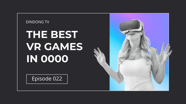 Plantilla de diseño de Virtual Reality Games Youtube Thumbnail 
