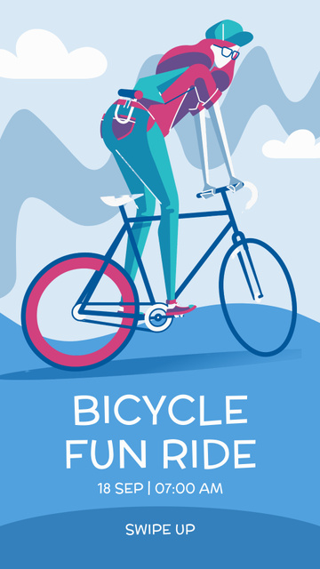 Designvorlage Bicycle Fun Ride Tour für Instagram Story