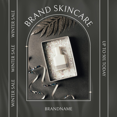 Skin Care Winter Sale Announcement Instagram Design Template