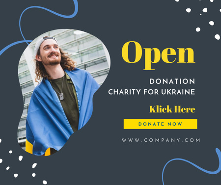 Opening donation for Ukraine Facebook Design Template