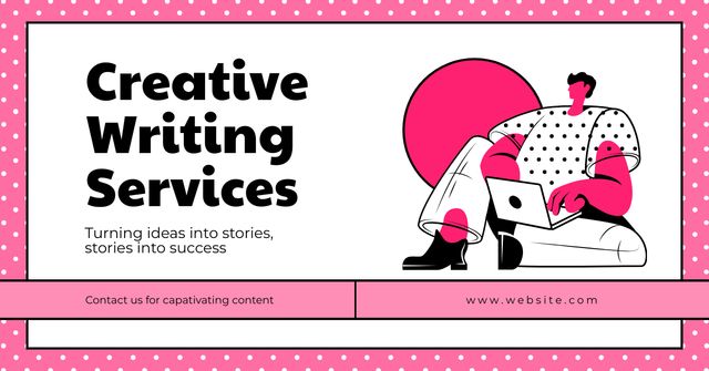 Platilla de diseño Awesome Content Writing Service With Discount Facebook AD