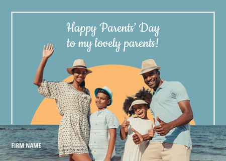 Platilla de diseño Happy parents' Day Card