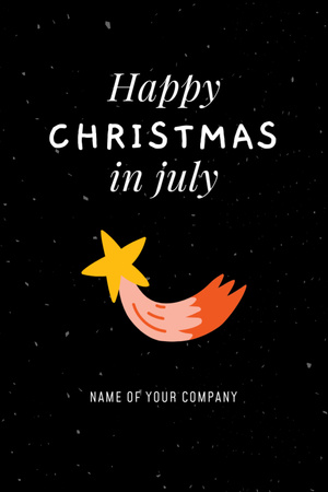 Kiinnostava ilmoitus joulun viettämisestä heinäkuussa verkossa Flyer 4x6in Design Template