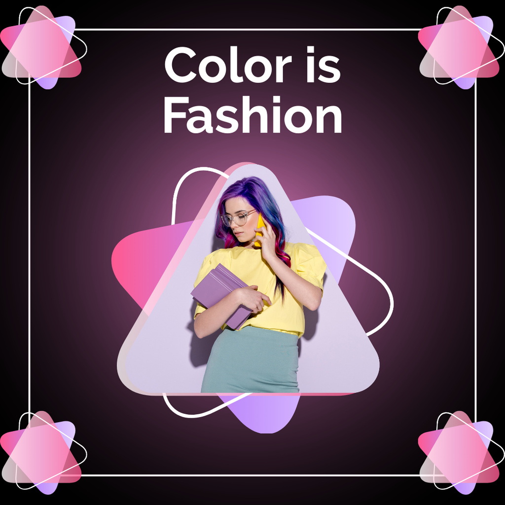 Fashion Clothes of Bright Colors Instagram tervezősablon