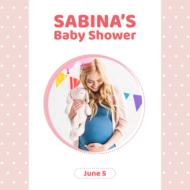 Baby Shower Invitation with Future Mom Animated Post Πρότυπο σχεδίασης