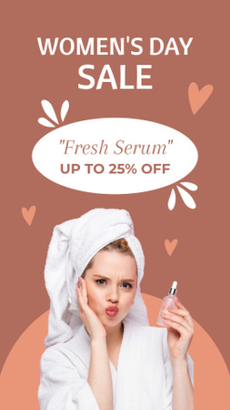 Platilla de diseño Women's Day Skincare Sale Offer Instagram Story