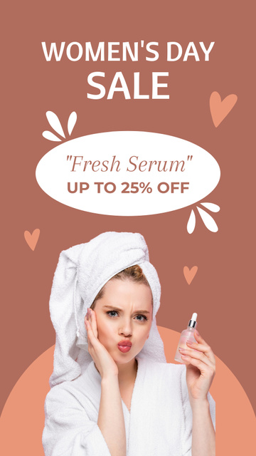 Plantilla de diseño de Women's Day Skincare Sale Offer Instagram Story 