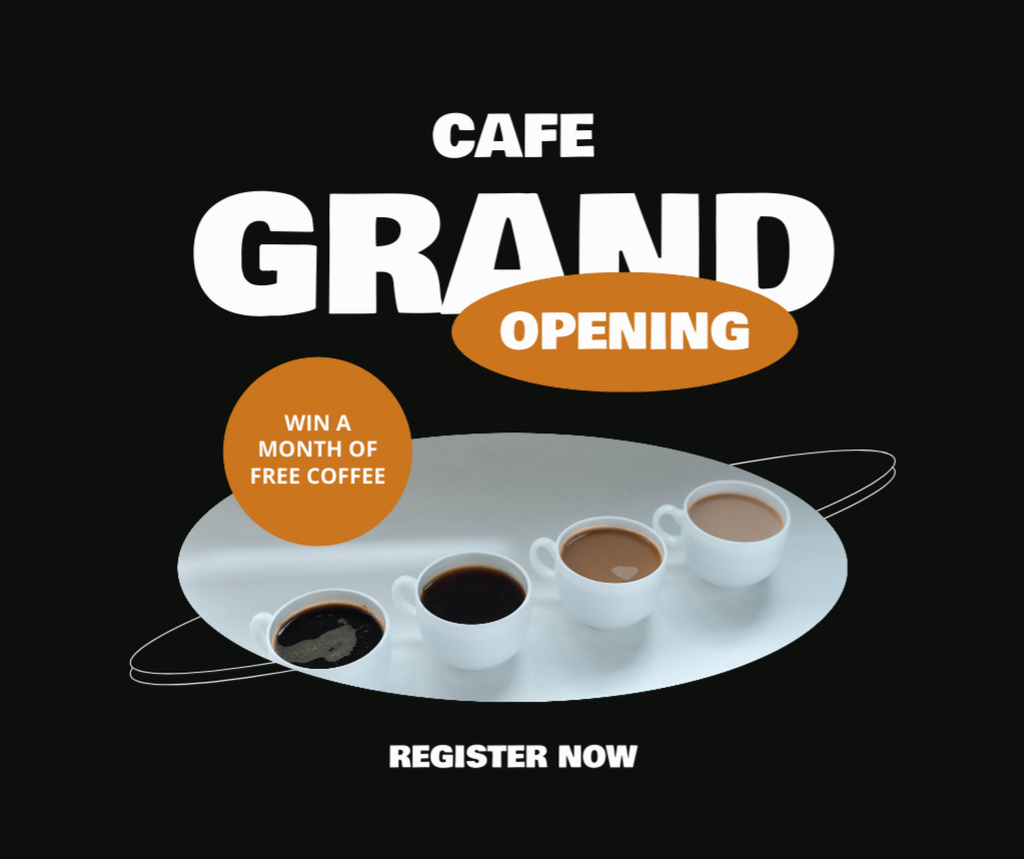 Template di design Best Cafe Welcome Event With Gifts Facebook