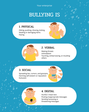 Types of Bullying Poster 16x20in Design Template