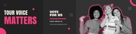 Template di design Vota per il gruppo delle Giovani Donne Twitter