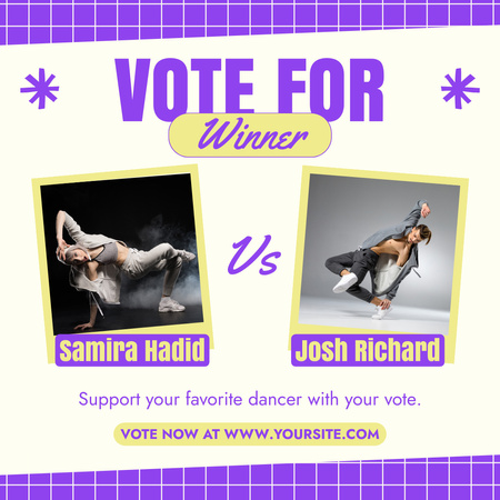 Platilla de diseño Voting for Dance Competition Winner Instagram