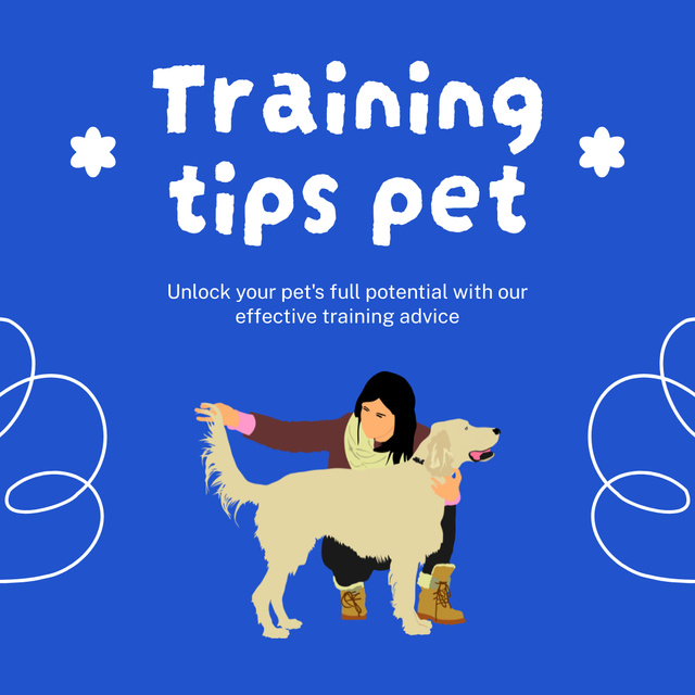 Dogs Training Tips Discovering Instagram AD Modelo de Design
