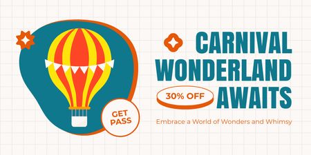 Unmissable Carnival Awaits With Discount On Admission Twitter Design Template