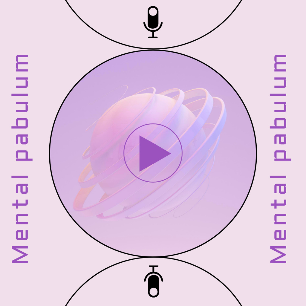 Platilla de diseño Podcast Topic Announcement with Abstract Illustration Instagram