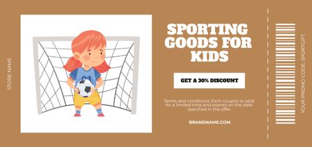 Platilla de diseño Sporting Goods Shop for Kids Coupon Din Large
