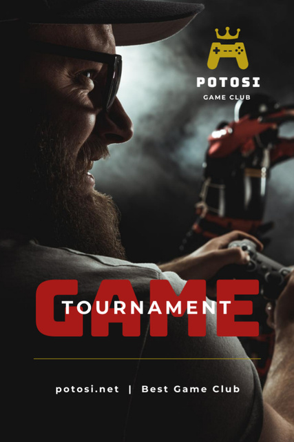 Video Game Tournament Ad Flyer 4x6in Design Template