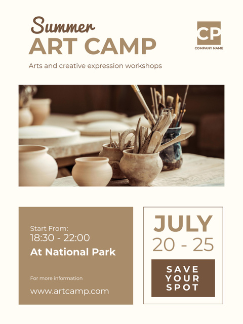 Summer Art Camp Poster US Design Template
