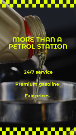Petrol Station With Service And Gasoline Offer TikTok Video Design Template