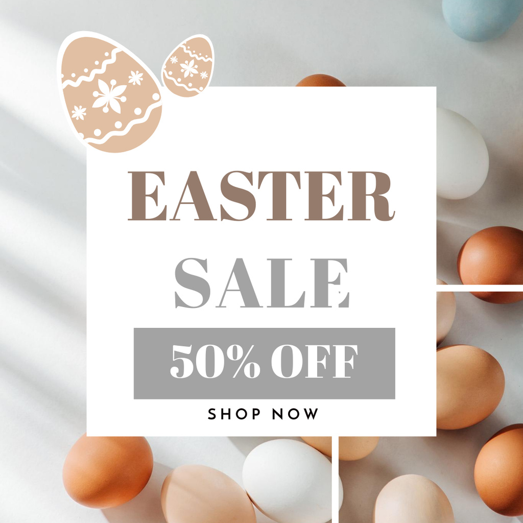 Modèle de visuel Easter Sale Announcement - Instagram AD