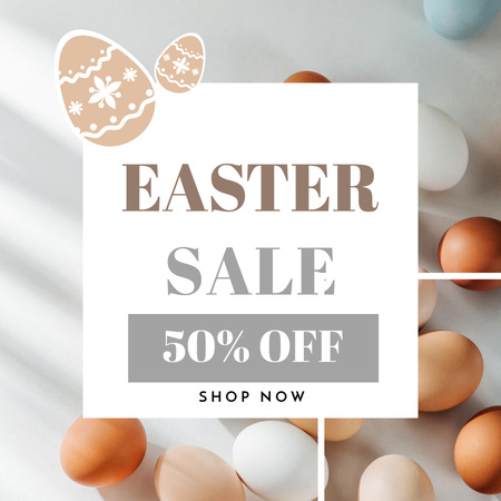 Easter Sale Announcement Instagram AD Design Template