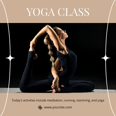 Designvorlage Yoga Class Ad für Instagram