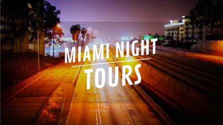 Night city traffic lights Full HD video Design Template