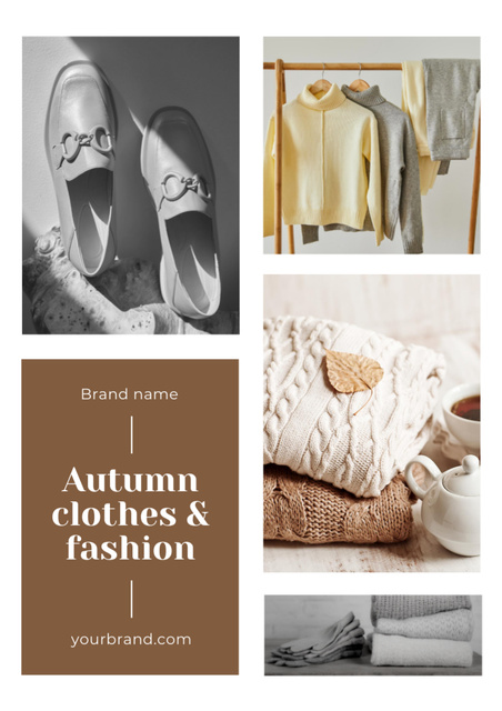 Grandiose Autumn Special Offer of Fashion Wear Poster A3 Design Template