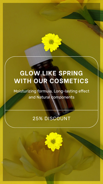 Narcissuses With Cosmetic Product Sale Offer TikTok Video Šablona návrhu
