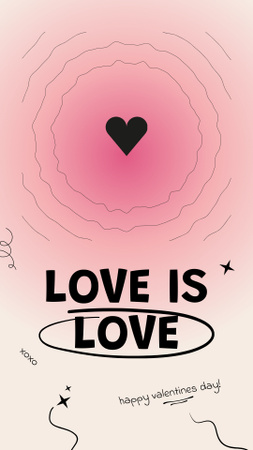 Designvorlage Valentine's Day Holiday Celebration on Gradient für Instagram Story
