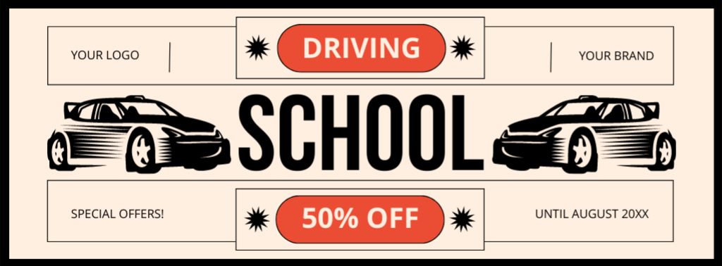 Plantilla de diseño de Special Driving School Offer At Discounted Rates Facebook cover 