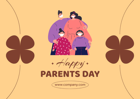 Parent's Day Greeting Card Card Design Template