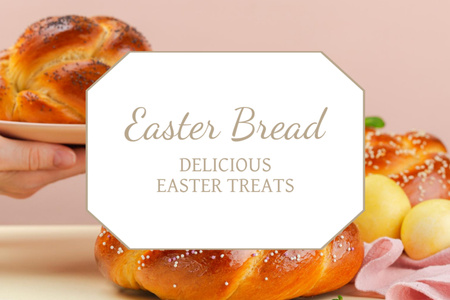 Delicious Easter Treats Label Design Template