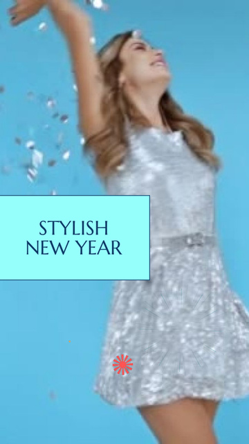 Shining Dresses At Discounted Rates Due To New Year TikTok Video Design Template