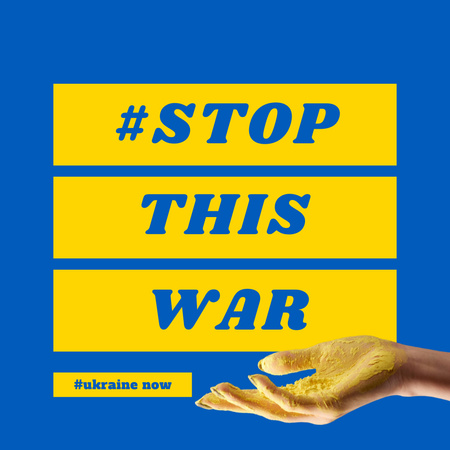 Stop War in Ukraine Instagram Design Template