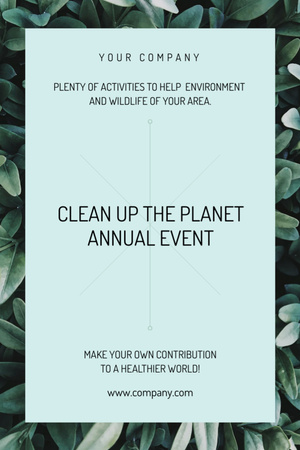 Ecological event announcement on wooden background Flyer 4x6in Design Template