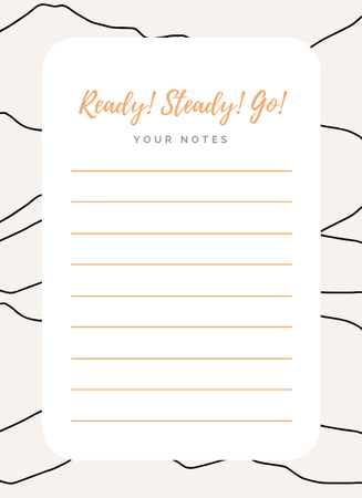 Day Goals Planning with Motivational Phrase Notepad 4x5.5in Design Template