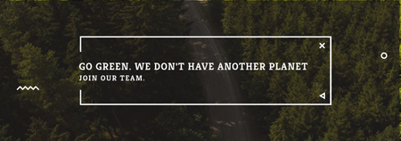 Ecology Quote with Forest Road View Tumblr – шаблон для дизайна