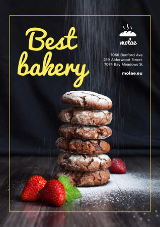 Bakery Ad with Sweet Lime Pie Poster Design Template
