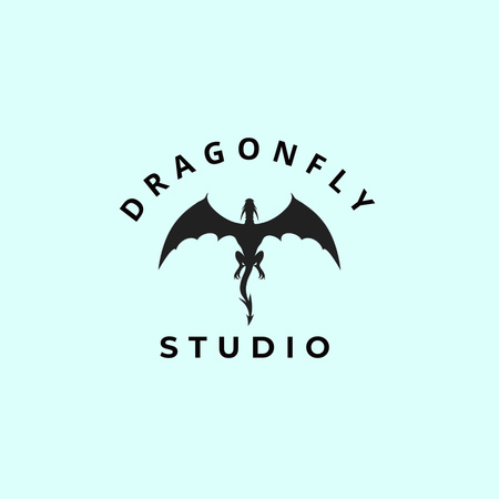 Dragonfly studio logo design Logo Tasarım Şablonu
