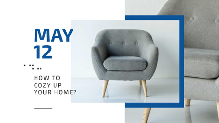 Platilla de diseño Furniture workshop Ad Armchair in Grey FB event cover