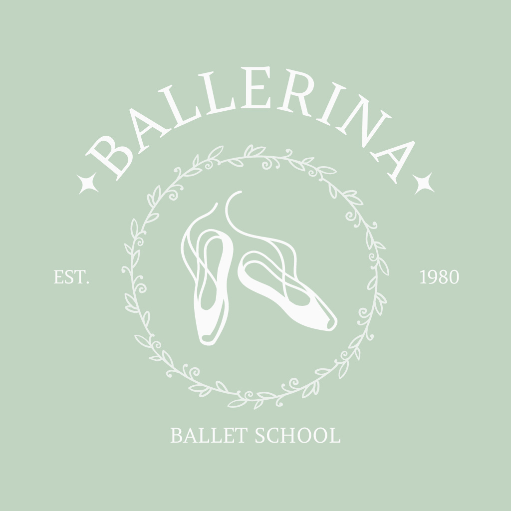 Ballet School Ads Logo Šablona návrhu