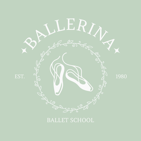 balett iskola reklámok Logo tervezősablon